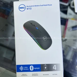 Dell W10 Dual Mode Mouse — Bluetooth + 2.4GHz Wireless, Silent Click, Ergonomic, Compatible with PC, Laptop & Tablet