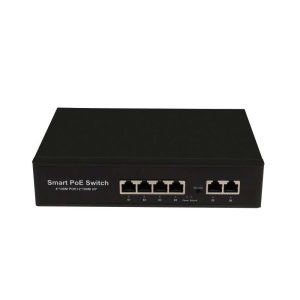HT-AP0420HHV Intelligent POE Switch — 4 Port Long Distance 250m, Smart Power Supply, Plug & Play for CCTV IP Camera & Wireless AP Installation