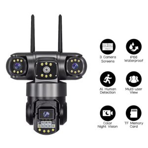 SMARTNET V380 Pro Wireless Security Camera – DC 12V 2A, Two-Way Audio, Night & Day Vision